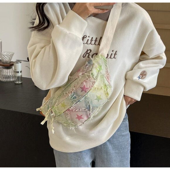 Raw Edge Tie-Dye Crossbody Bag - Picture 7 of 9